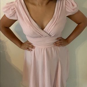 Karl Lagerfeld for Macy’s Impulse pink dress